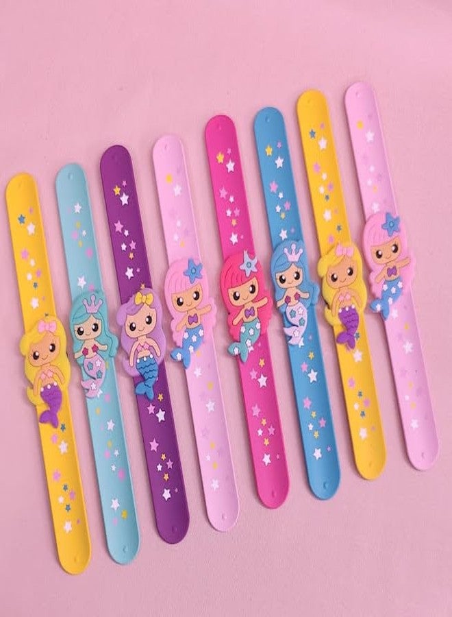 Tera13 TERA 13 Mermaid Bracelet for Girls - Stylish Wrist Band for Kids (3 Pcs) Slap Bracelet - Return Gifts Multicolor Mermaid Theme Birthday Gifts - Image 2